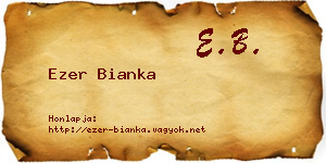 Ezer Bianka névjegykártya
