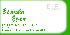 bianka ezer business card